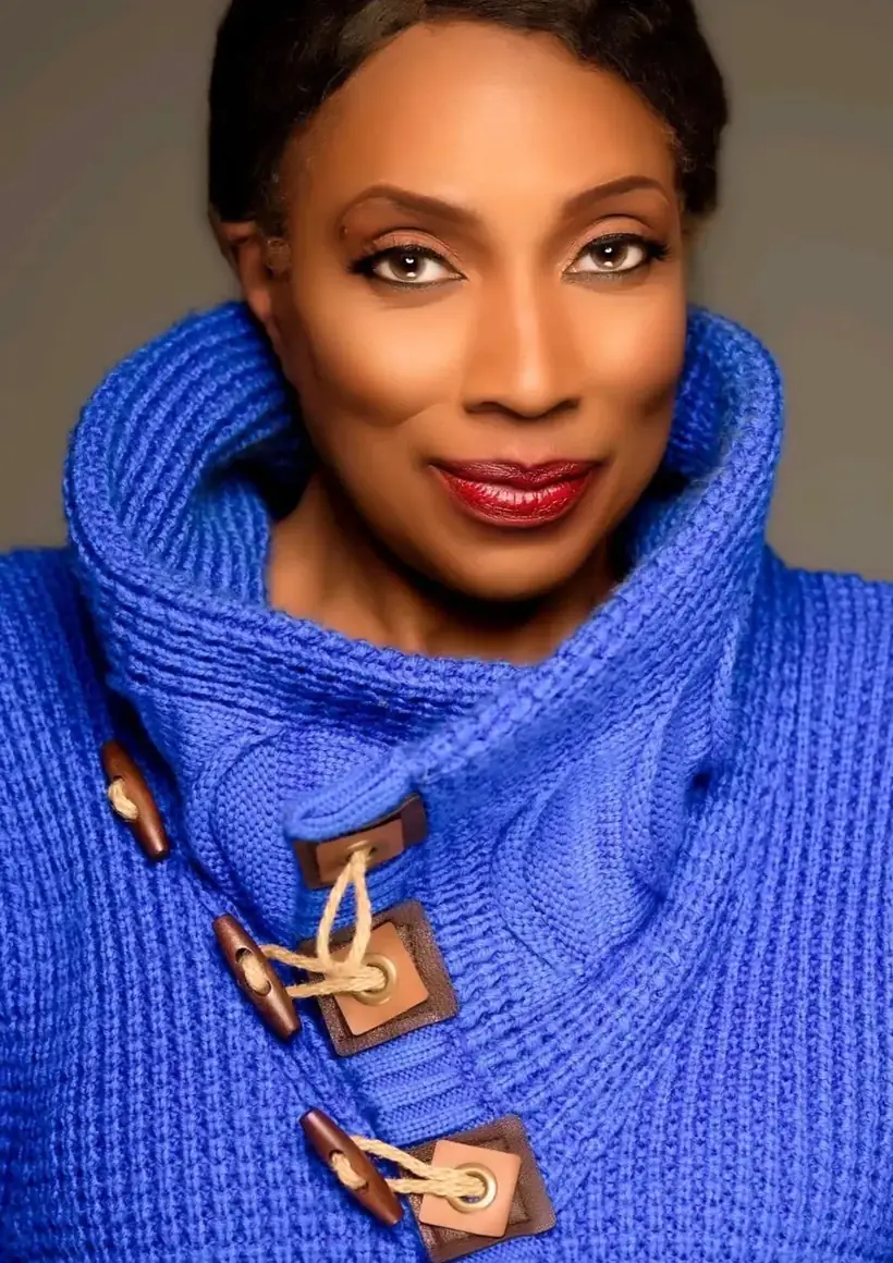 Terrah Bennett Smith in a royal blue sweater